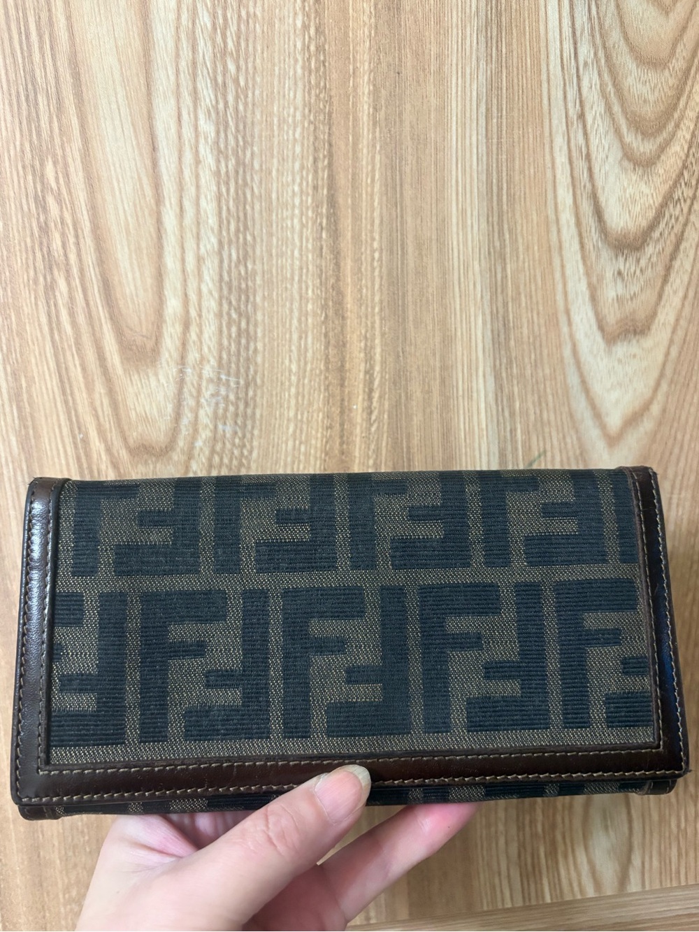 Authentic Fendi Logo leather wallet Vintage